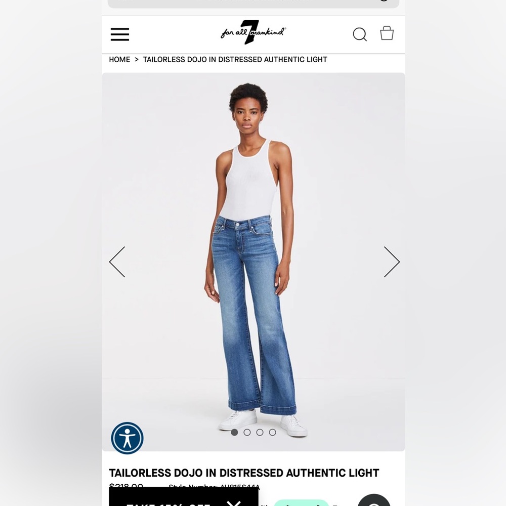 7 For All Mankind tailorless dojo